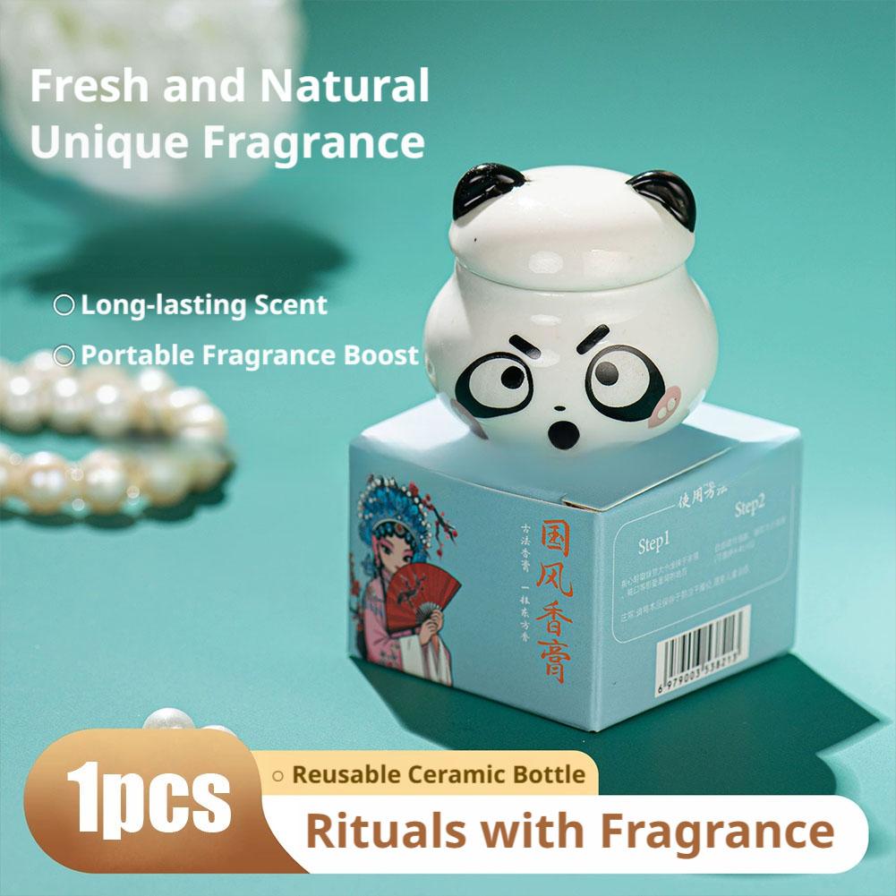 Perfume Fragrance Moisturizer - Cute Panda Solid Fragrance Cream Ceramic