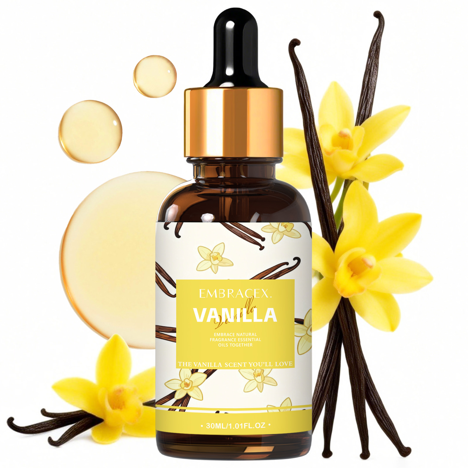 Sandalwood Perfume Oil - 30ml Vanilla Essential Oil For Diffusers
