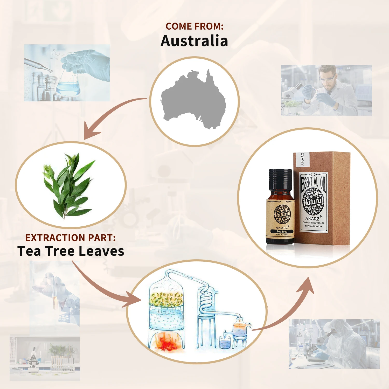 AKARZ Tea Tree Essential Oil N - Sandalwood Perfume Oil 评论和价格