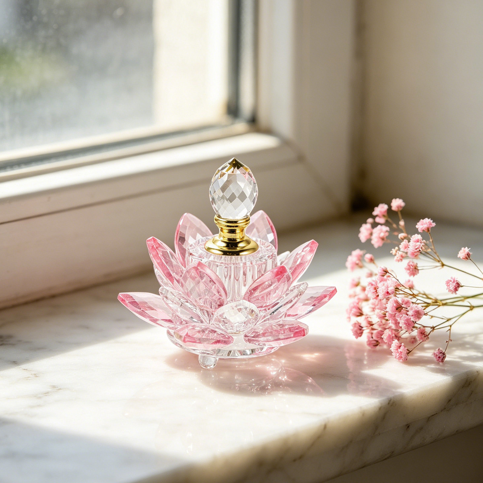 Refillable Crystal Lotus Flowe - Perfume Refill Bottle 评论和价格