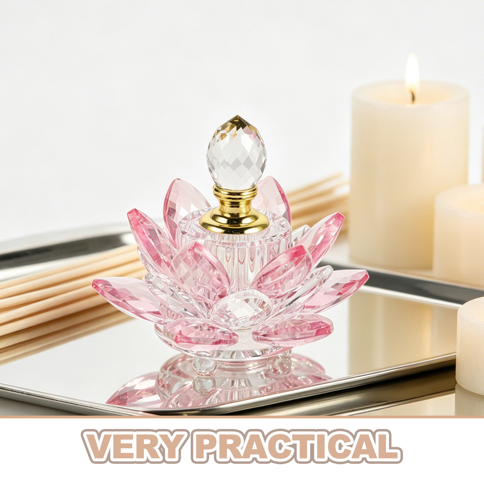 Refillable Crystal Lotus Flowe - Perfume Refill Bottle 评论和价格