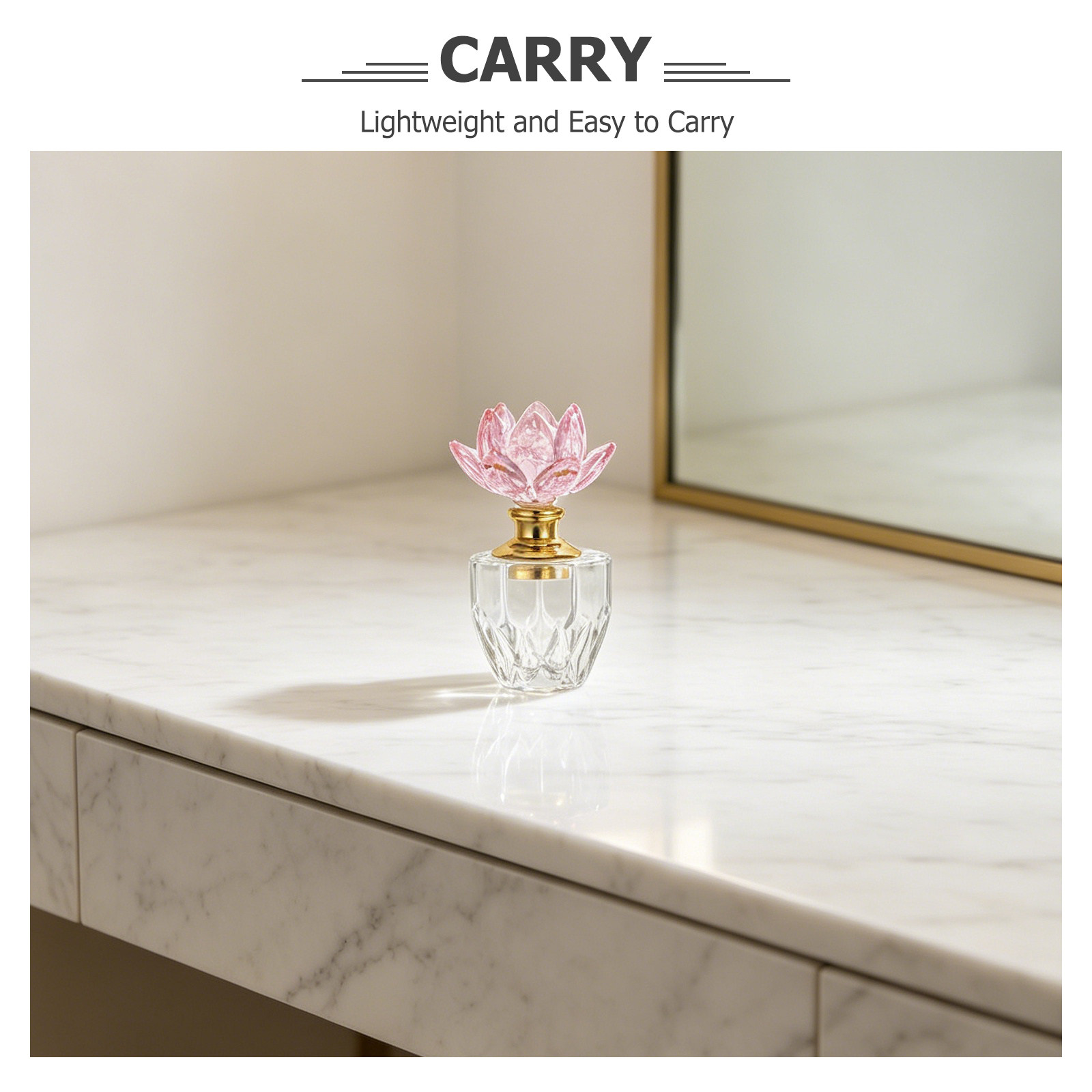 Crystal Perfume Bottle Pink 3M - Perfume Refill Bottle 评论和价格