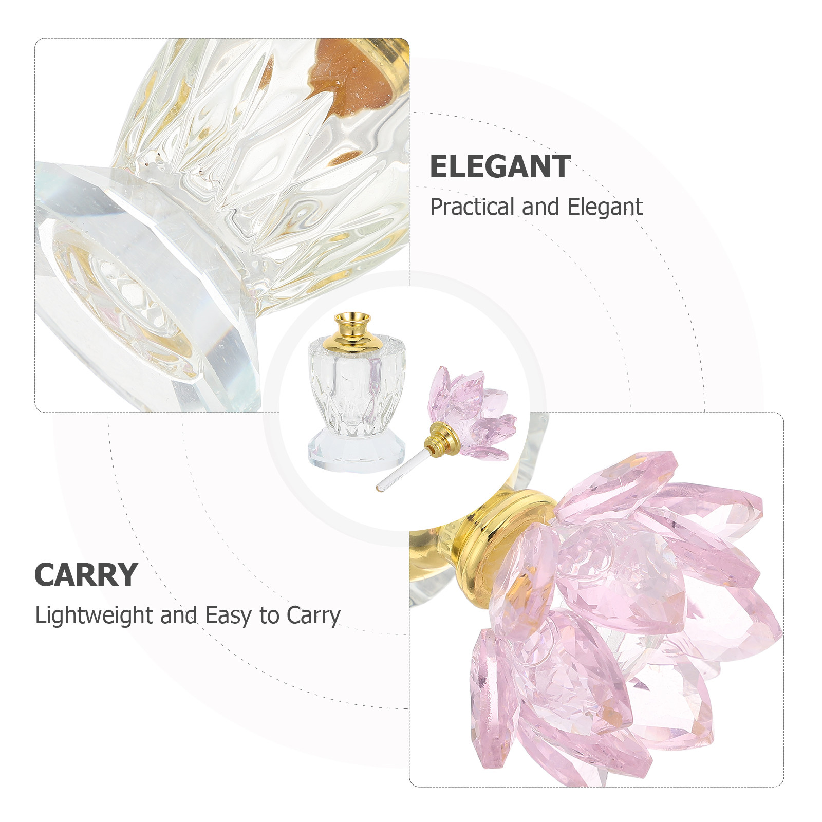 Crystal Perfume Bottle Pink 3M - Perfume Refill Bottle 评论和价格