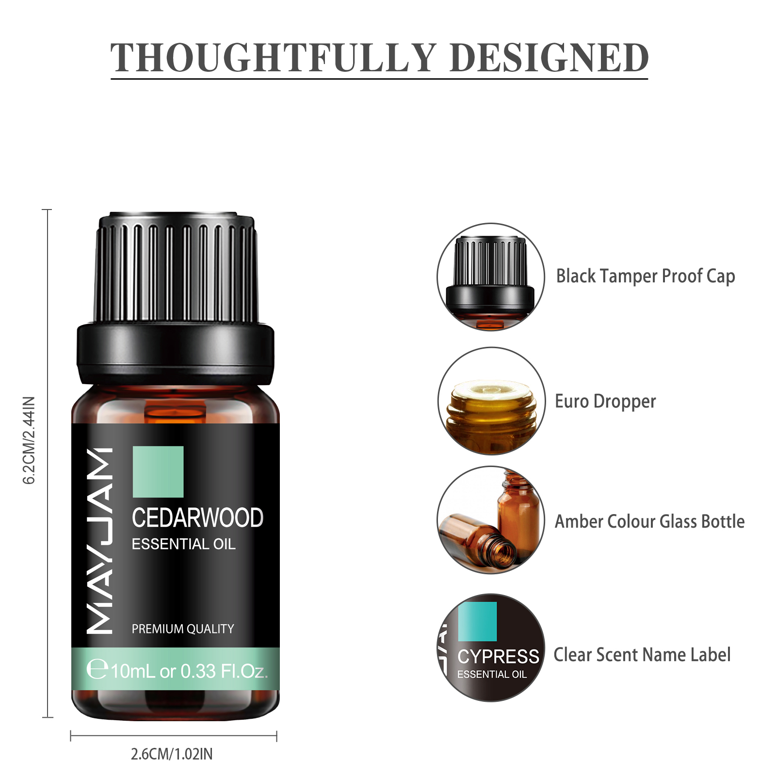10ml Cedarwood Lemongrass Rose - Sandalwood Perfume Oil 评论和价格
